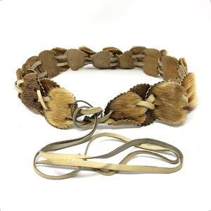 Indigenous vintage seal skin disc belt